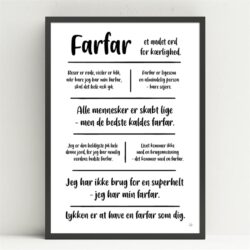 Gave til farfar Smilia plakat A4