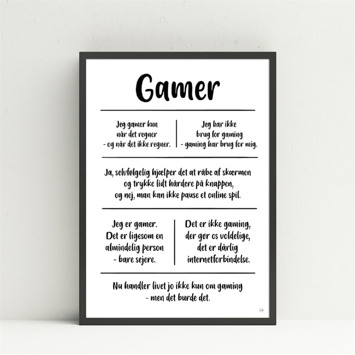 Gaming plakat Perfekt til – Køb den