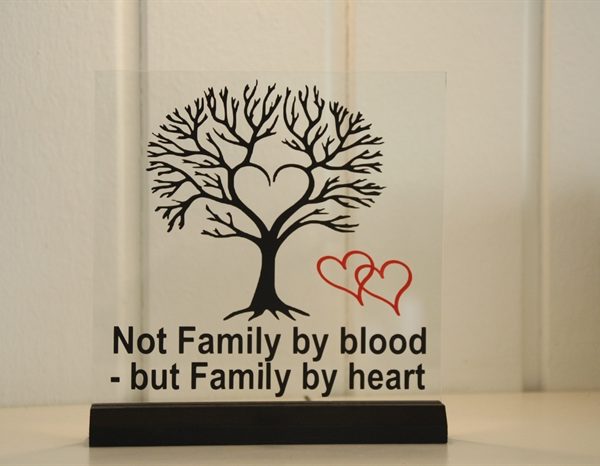 Family by heart - med røde hjerter