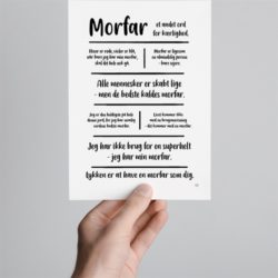 Morfar - kort/plakat Smilia