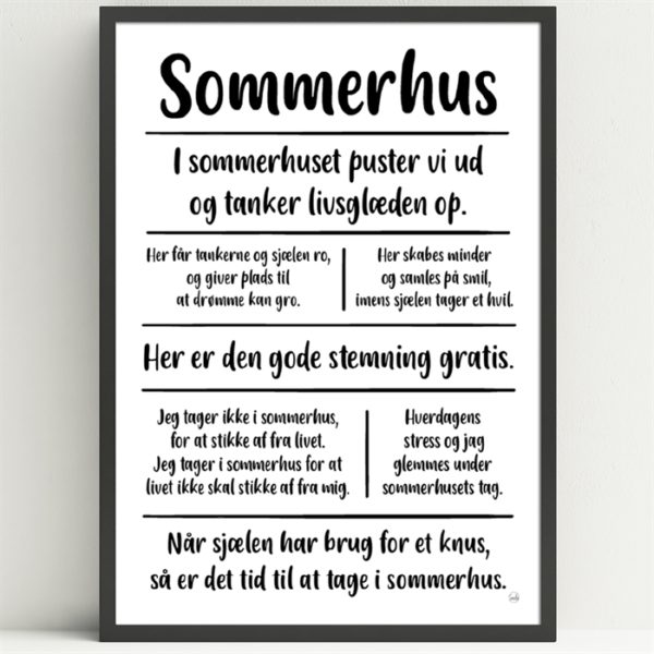 Sommerhus - Smilia plakat A4