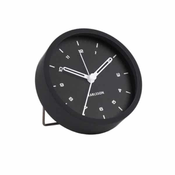 Karlsson Alarm Clock Tinge Steel Black