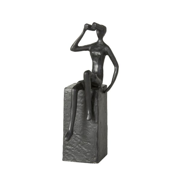 Speedtsberg metal Figur kvinde/kikkert 7x8x18